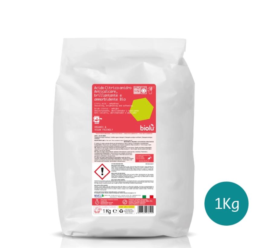 ACIDO CITRICO ANIDRO BIO Anticalcare, brillantante, ammorbidente