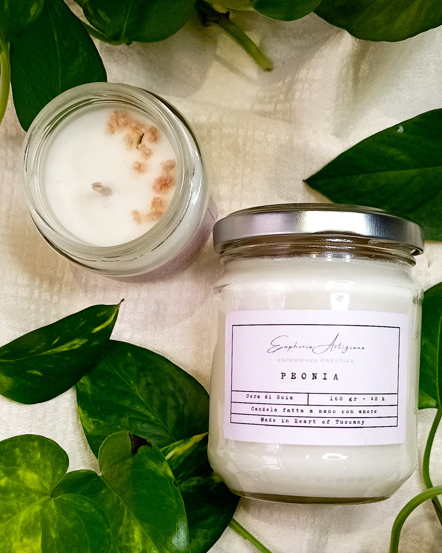 PEONY - Artisan Scented Candle in Soy Wax