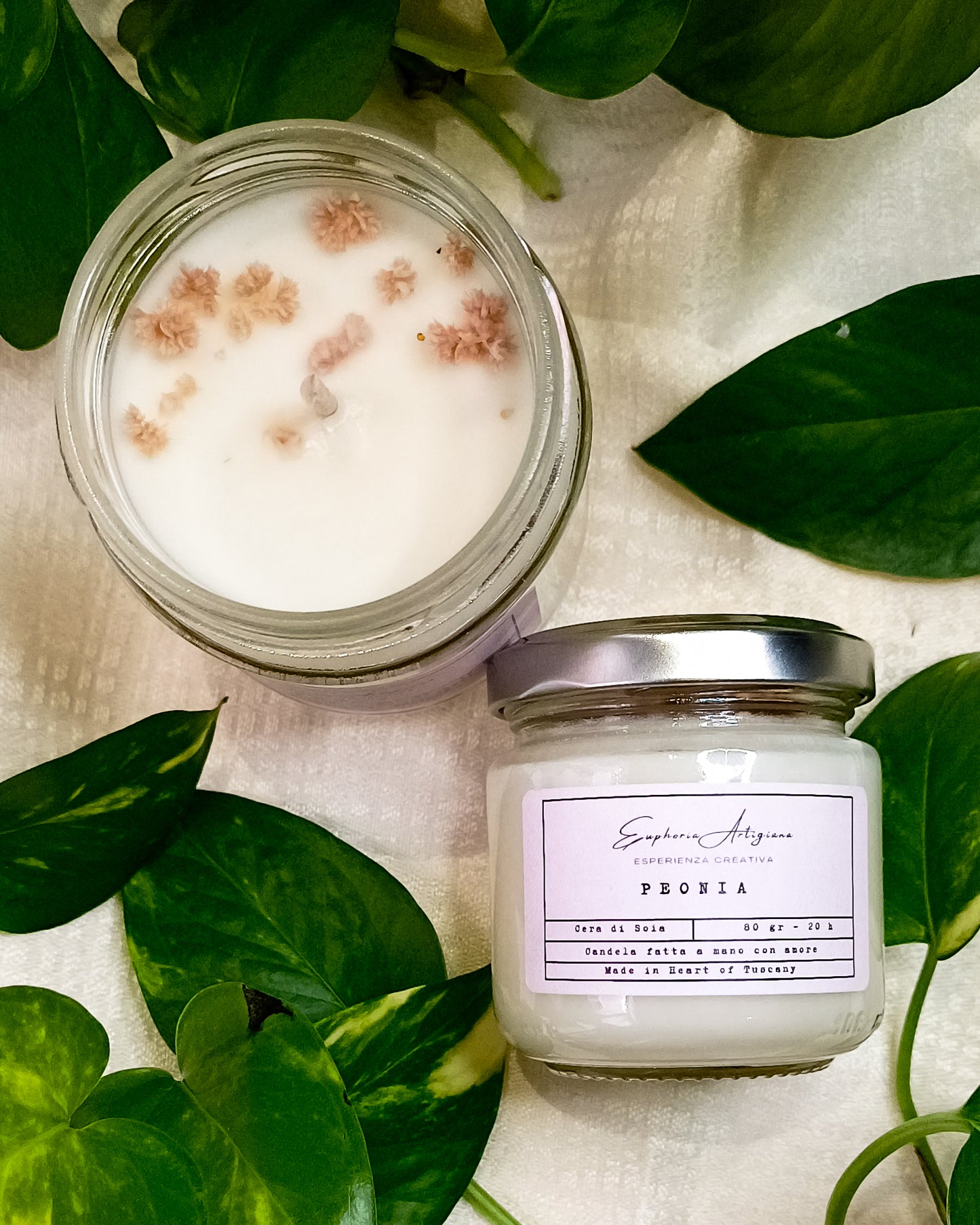 PEONY - Artisan Scented Candle in Soy Wax