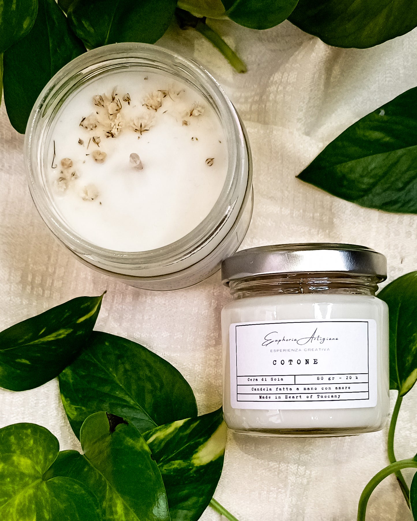 COTON - Bougie parfumée artisanale en cire de soja