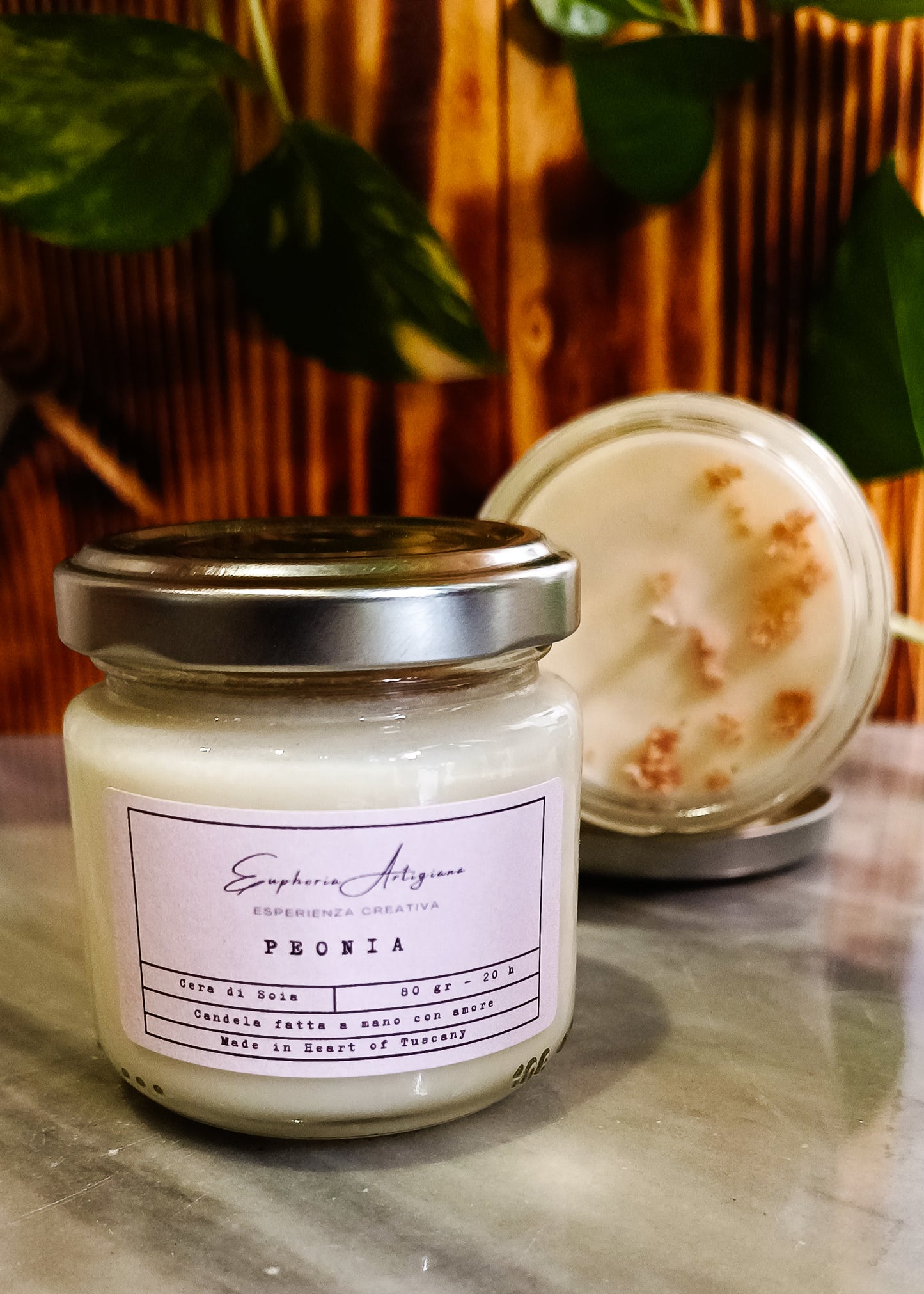 PEONY - Artisan Scented Candle in Soy Wax
