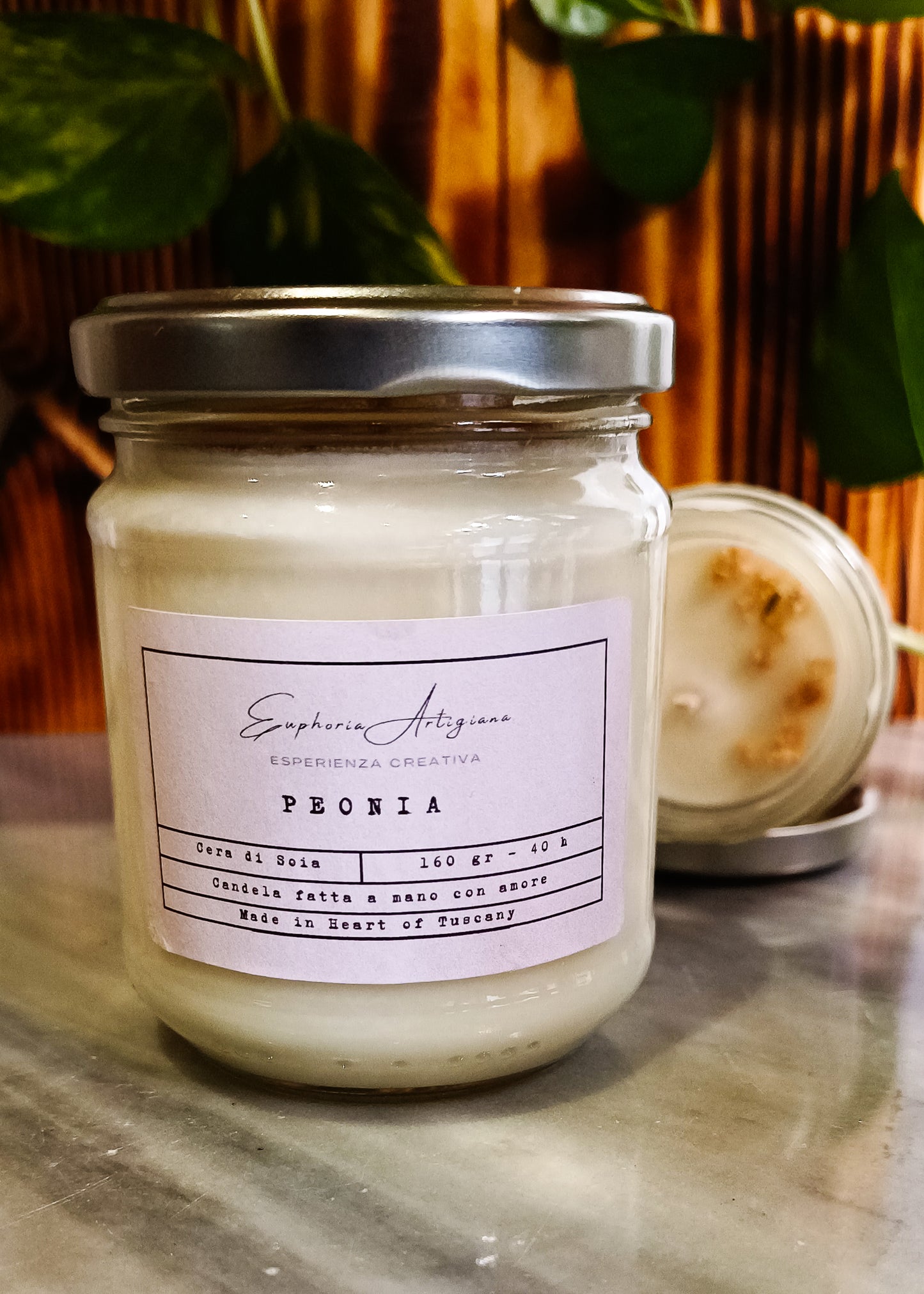 PEONY - Artisan Scented Candle in Soy Wax