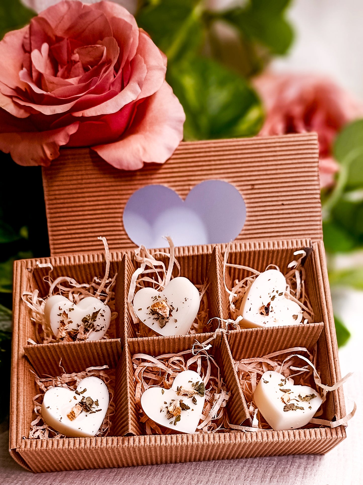 SOGNA - Box 6 Tart in Cera di Soia Profumate a forma di Cuore