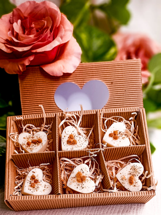 SBAGLIA - Coffret 6 Tartelettes Coeur Parfumées à la Cire de Soja