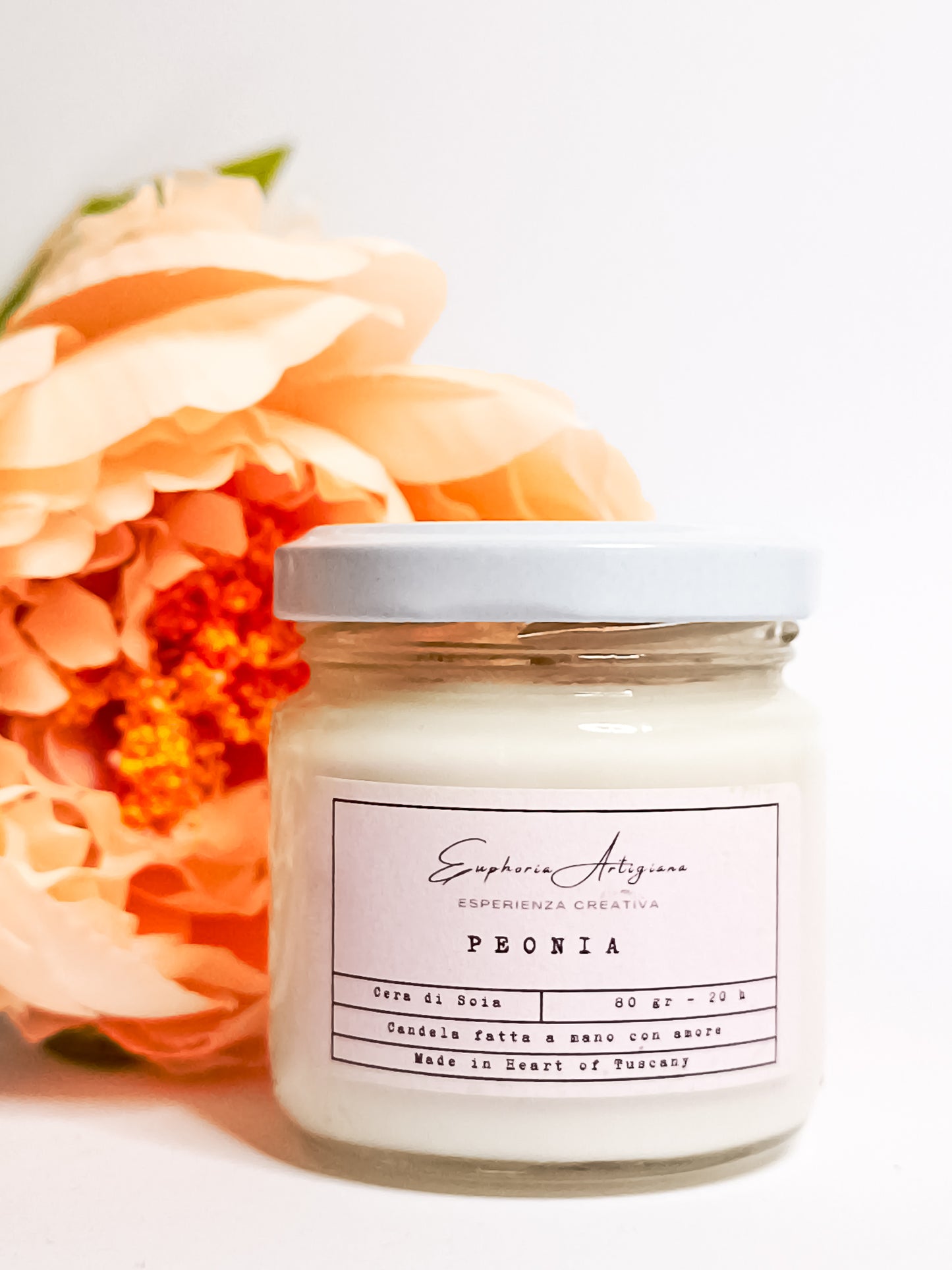 PEONY - Artisan Scented Candle in Soy Wax