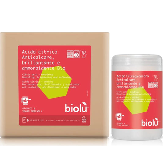 ACIDO CITRICO ANIDRO BIO Anticalcare, brillantante, ammorbidente