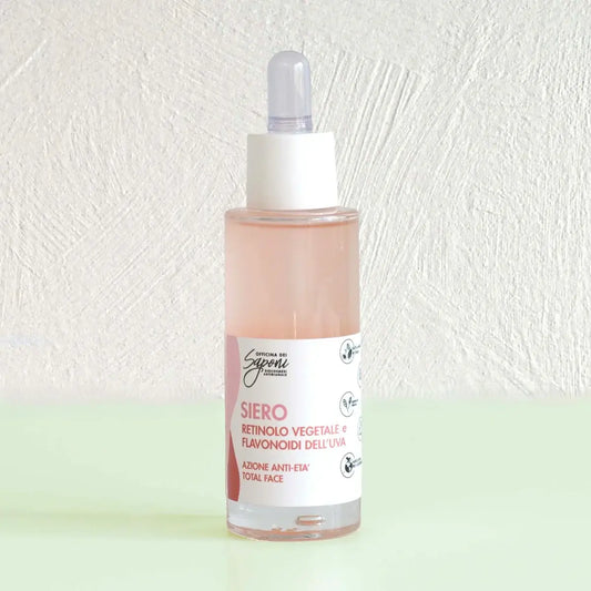 Sérum Rétinol Végétal et Flavonoïdes de Raisin - Action Anti-âge Totale Visage - ROSE