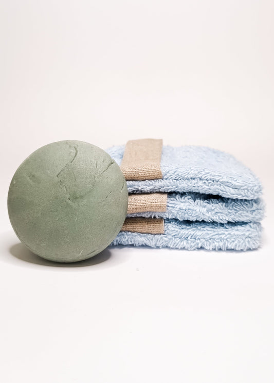 Éponge porte-savon solide BLEU CLAIR