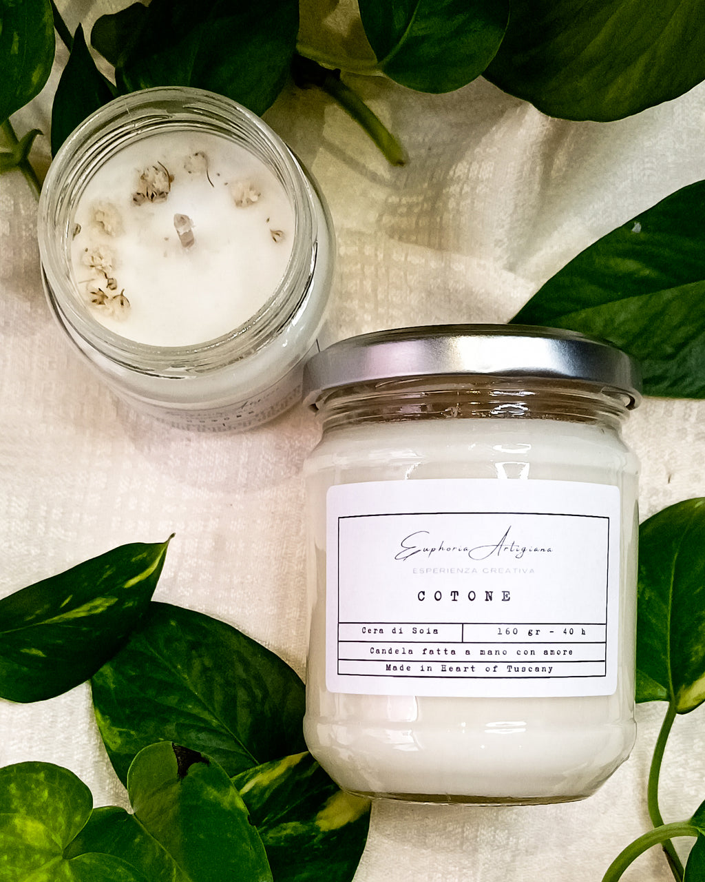 COTON - Bougie parfumée artisanale en cire de soja