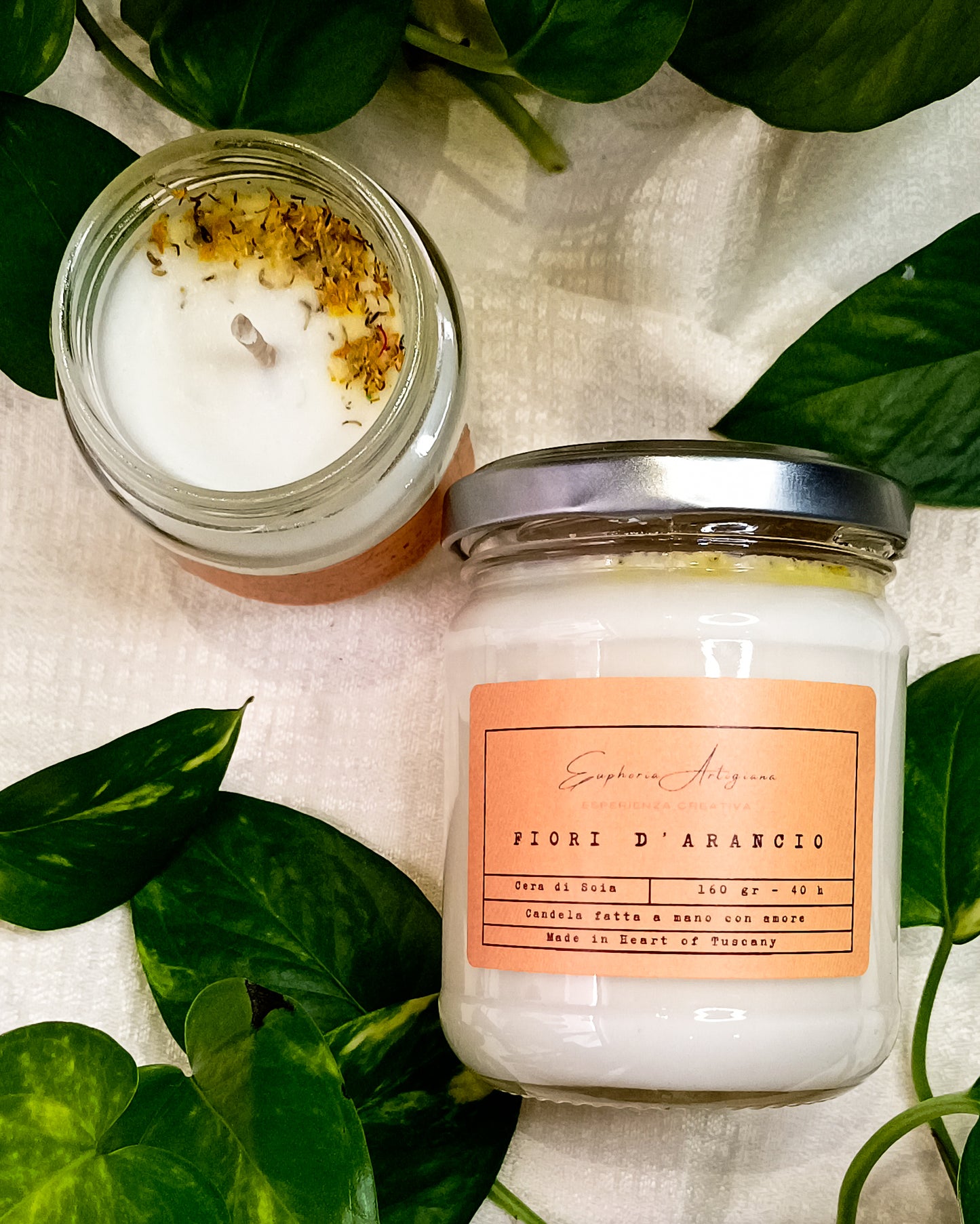 ORANGE BLOSSOMS - Artisan Scented Candle in Soy Wax