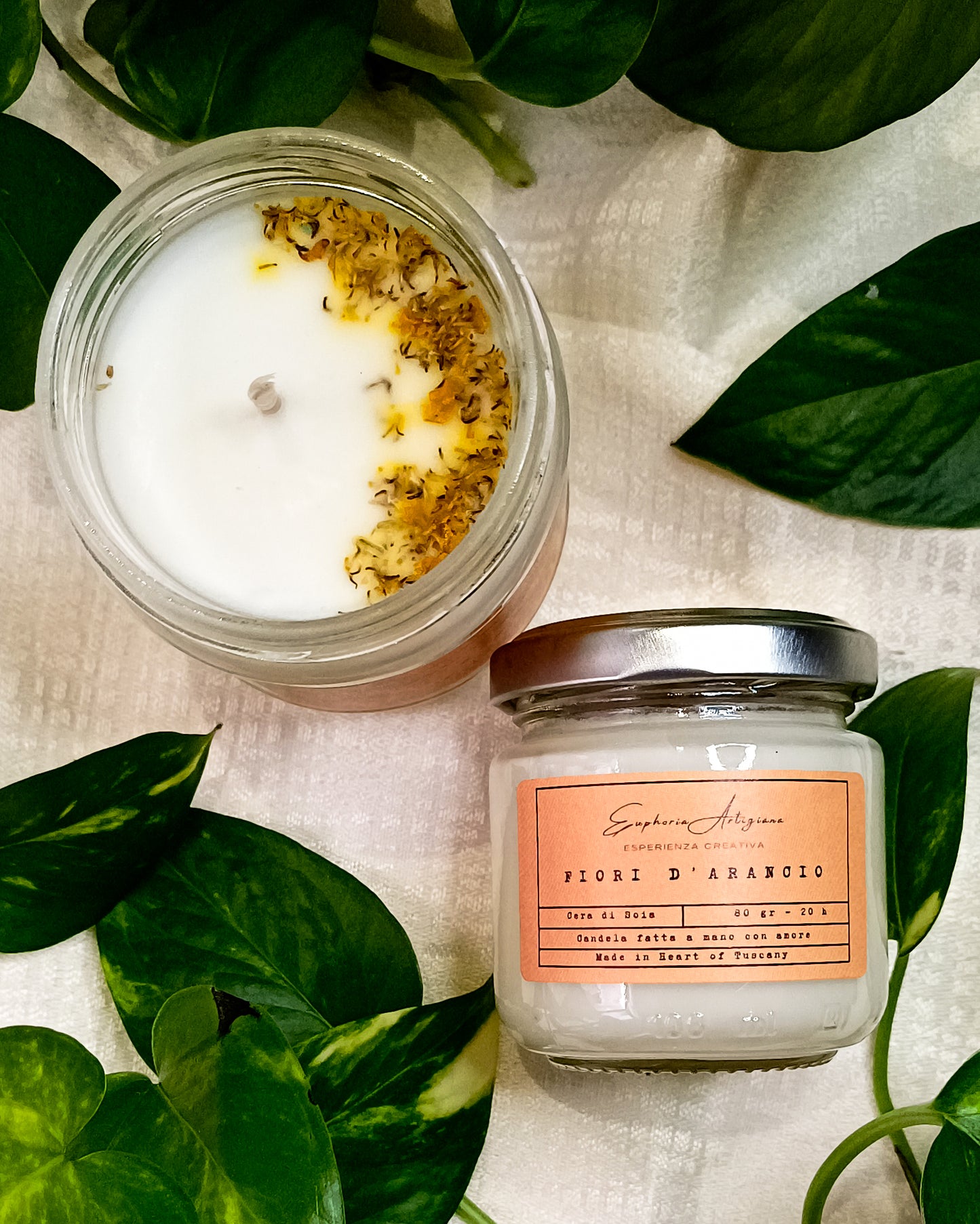 ORANGE BLOSSOMS - Artisan Scented Candle in Soy Wax