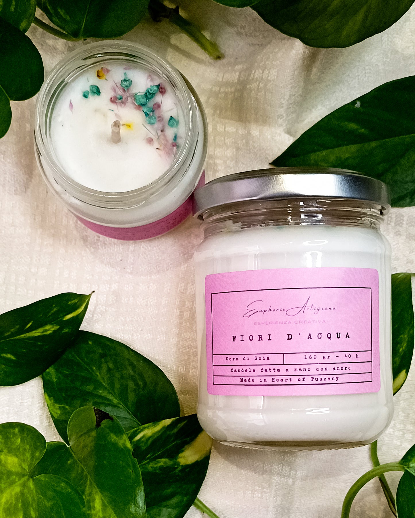 WATER FLOWERS - Artisan Scented Candle in Soy Wax