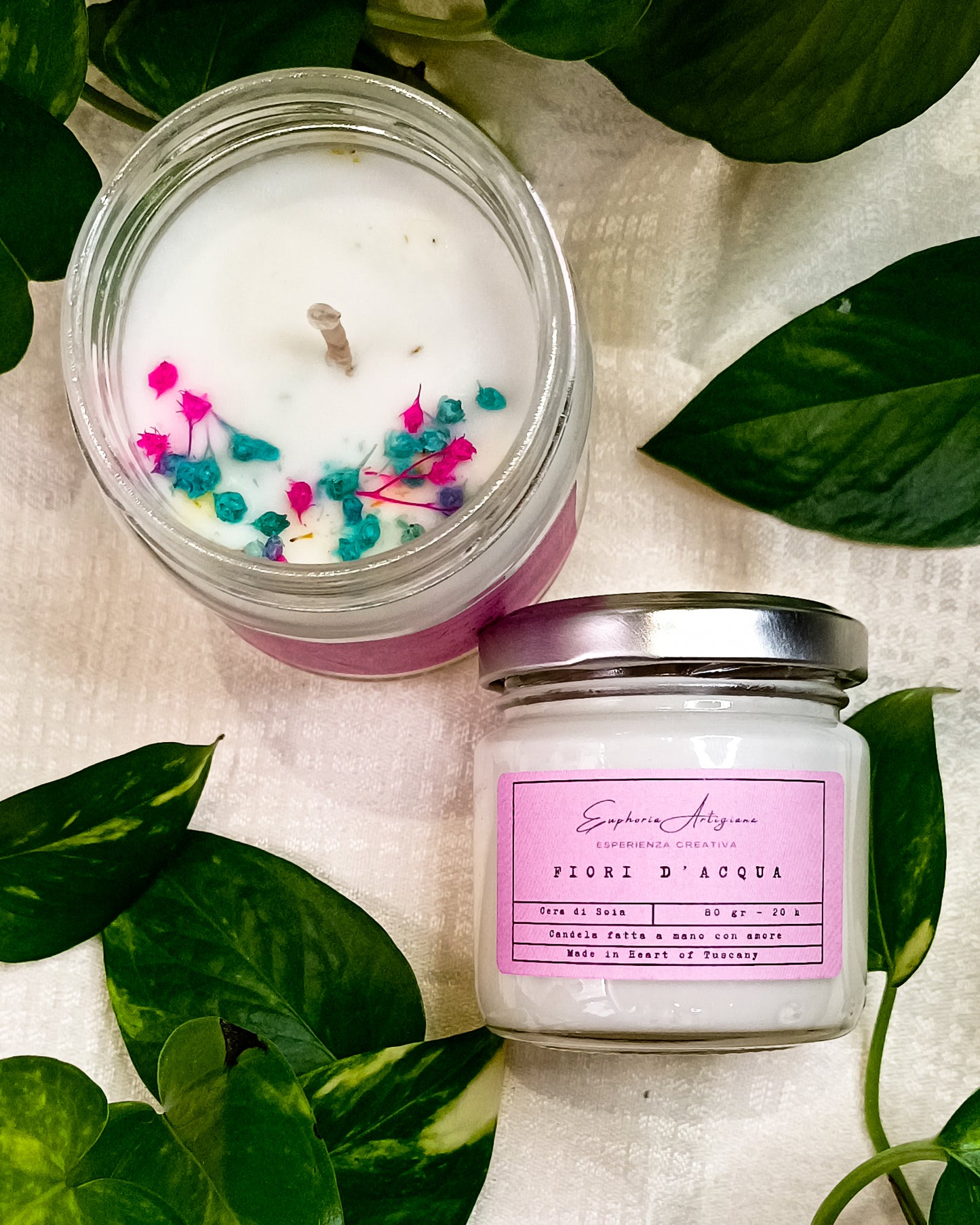 WATER FLOWERS - Artisan Scented Candle in Soy Wax