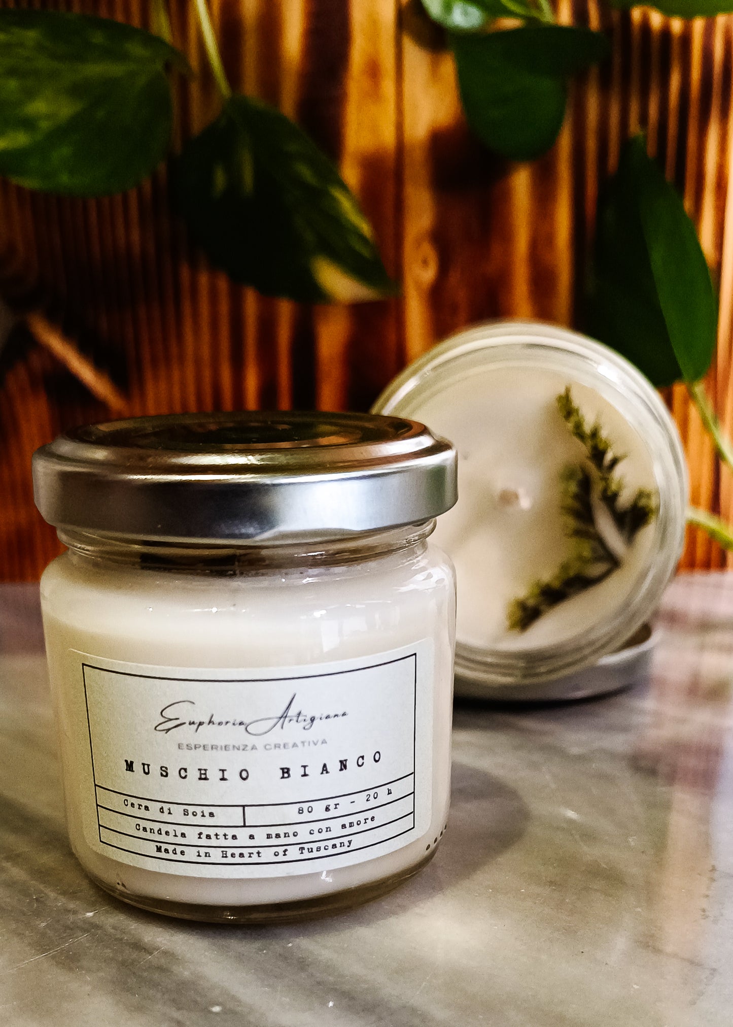 MUSC BLANC - Bougie parfumée artisanale en cire de soja