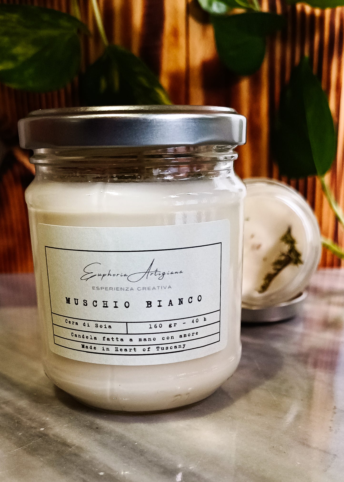 MUSC BLANC - Bougie parfumée artisanale en cire de soja