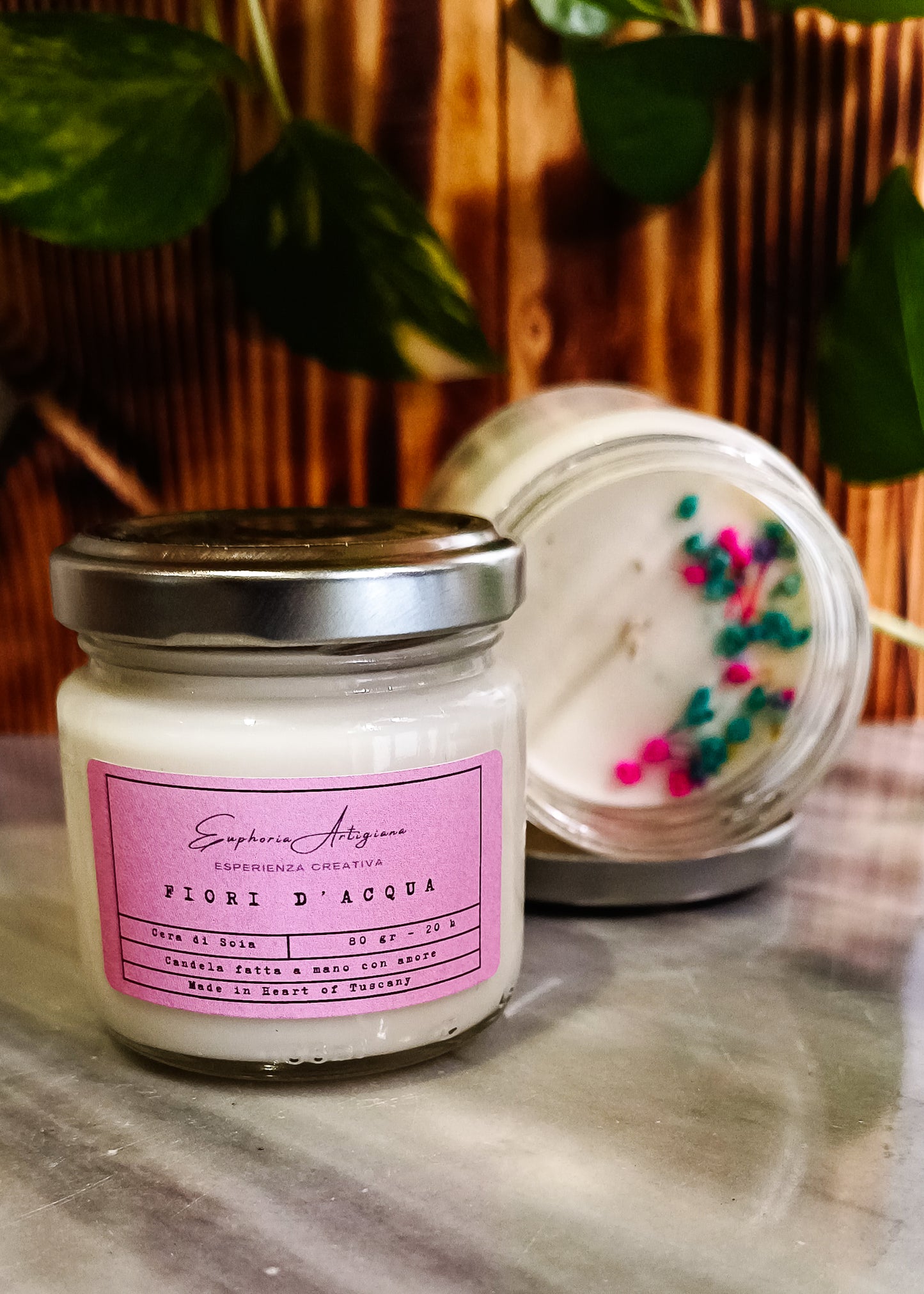 WATER FLOWERS - Artisan Scented Candle in Soy Wax