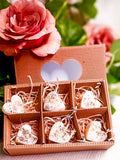BE HAPPY - Coffret 6 tartelettes à la cire de soja parfumées en forme de cœur