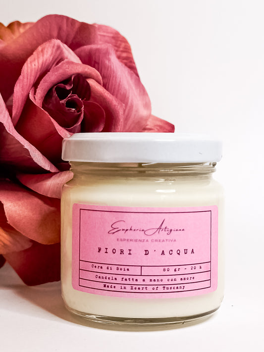 FLEURS D'EAU - Bougie parfumée artisanale en cire de soja