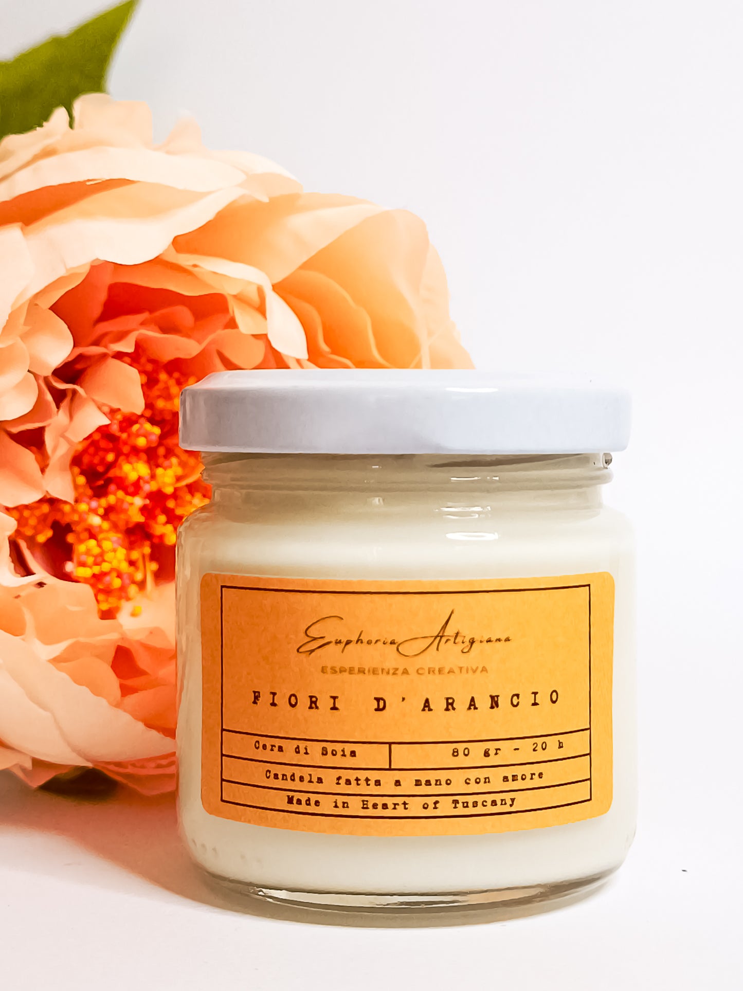 ORANGE BLOSSOMS - Artisan Scented Candle in Soy Wax