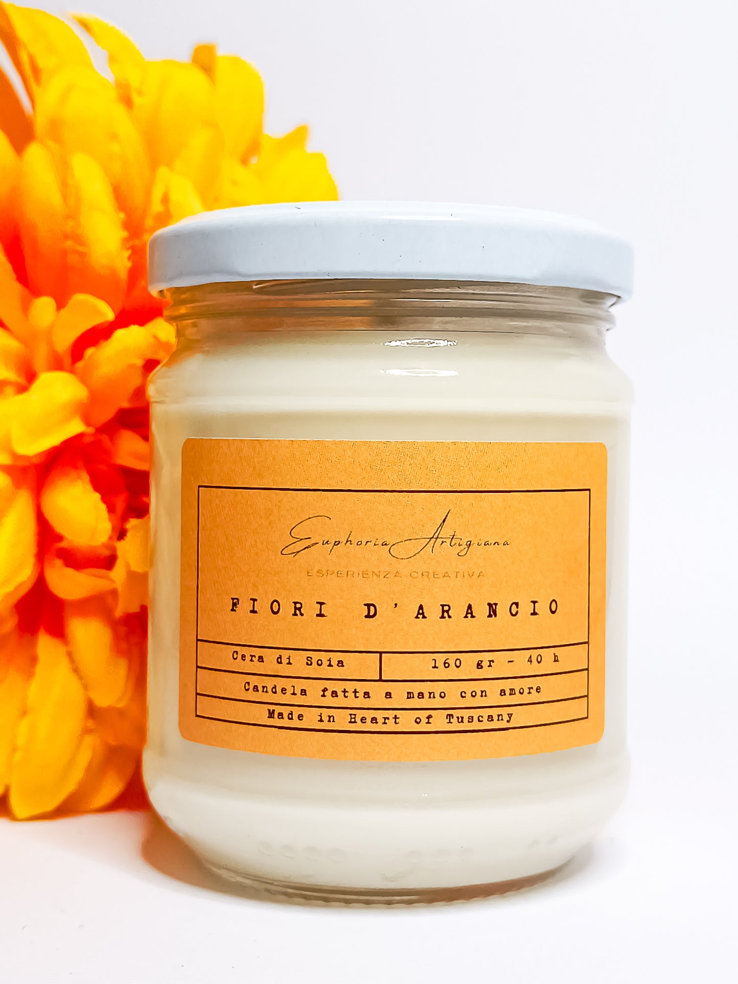 ORANGE BLOSSOMS - Artisan Scented Candle in Soy Wax