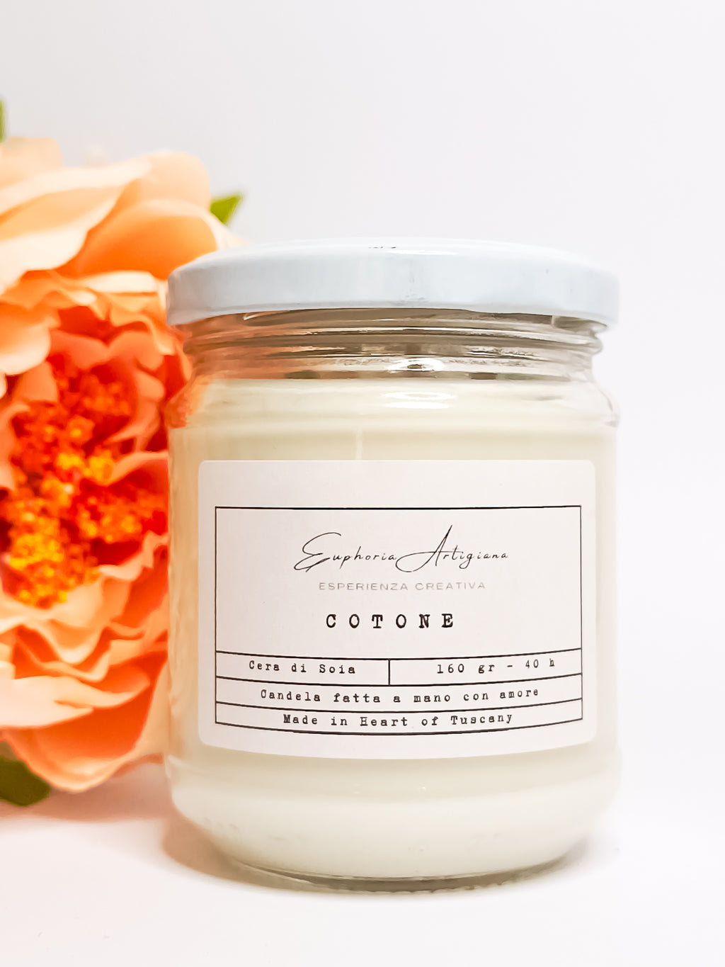 COTON - Bougie parfumée artisanale en cire de soja