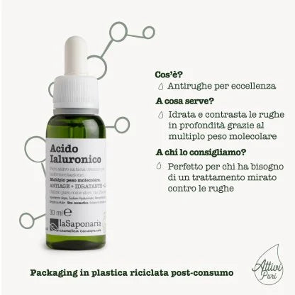 Acide Hyaluronique - Sérum visage anti-âge, repulpant, hydratant et liftant