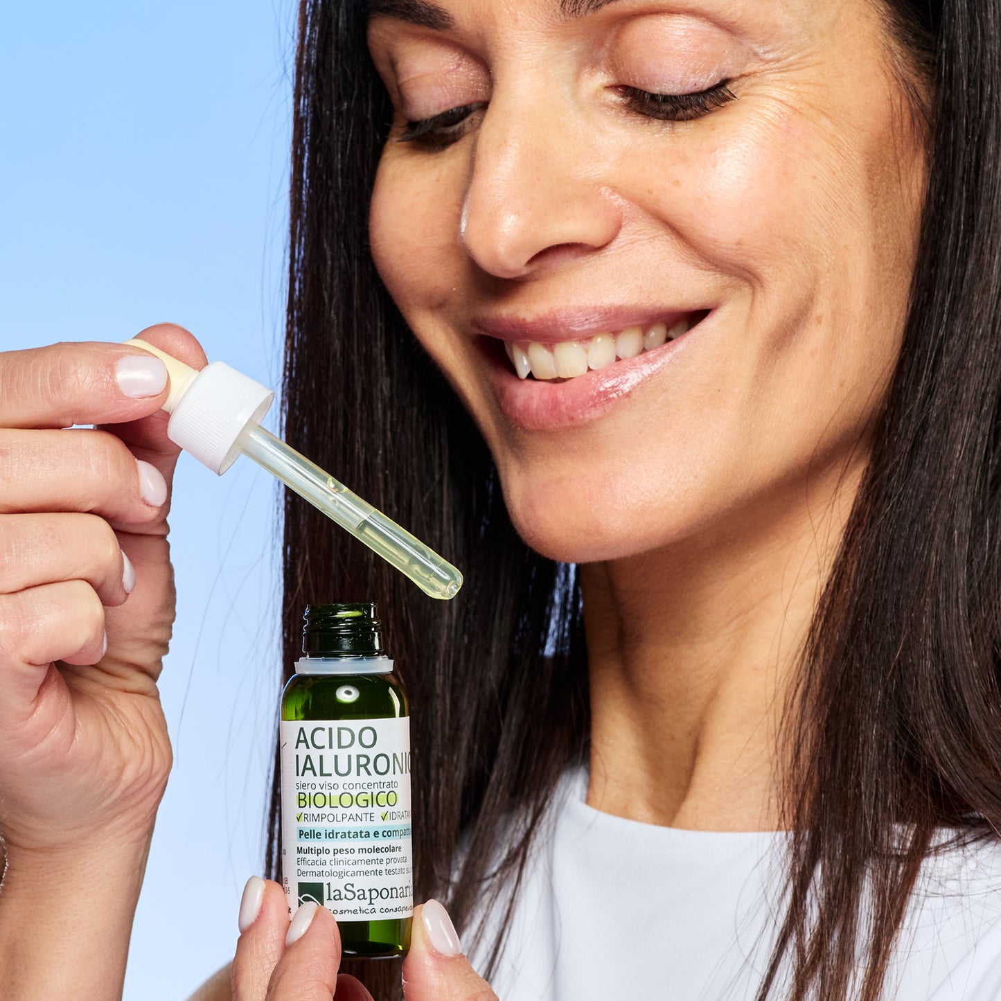 Acido Ialuronico - multiplo peso molecolare - Siero viso concentrato biologico rimpolpante e idratante Attivo puro