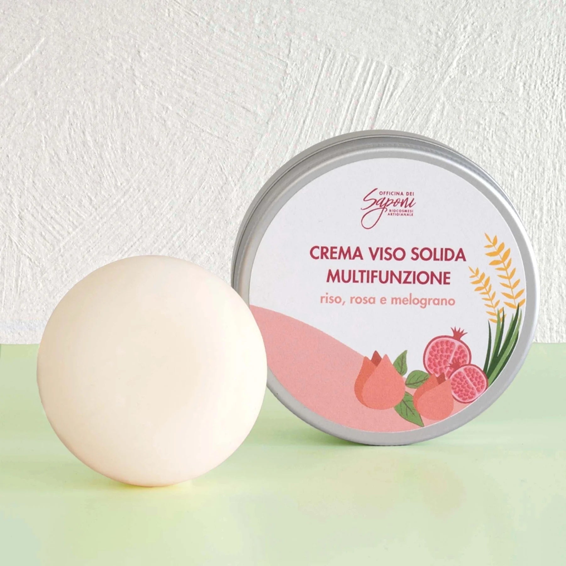 Multifunctional Solid Face Cream with Rice, Rose and Pomegranate 