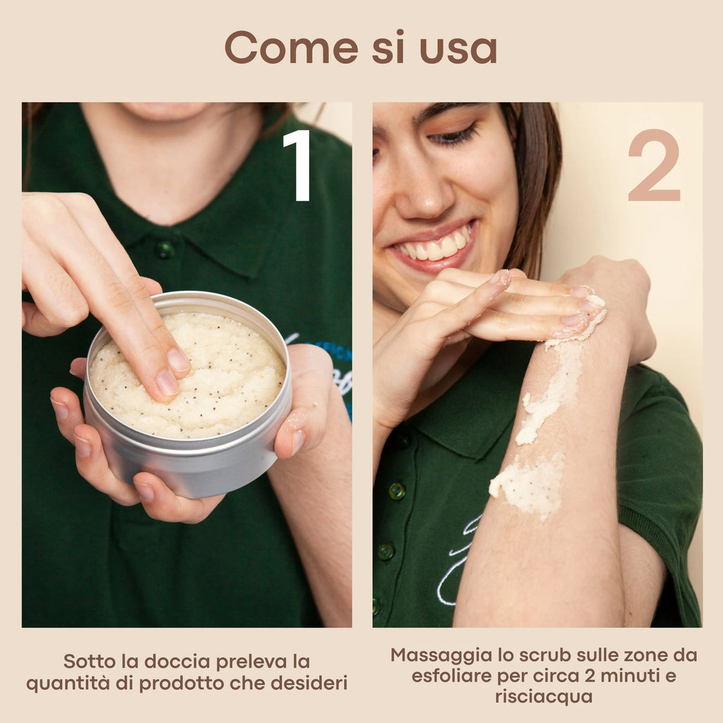 Sweet Orange and Poppy organic body scrub
