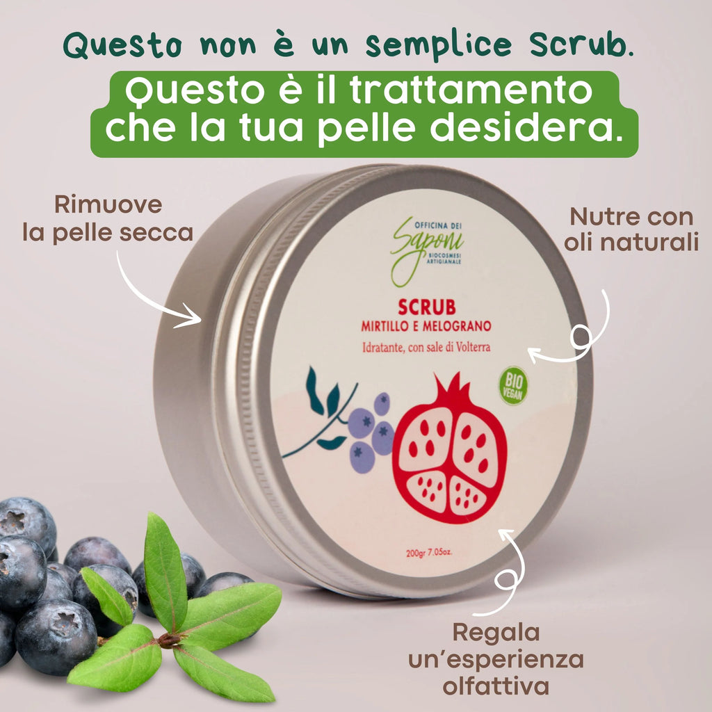 Blueberry and Pomegranate organic body scrub