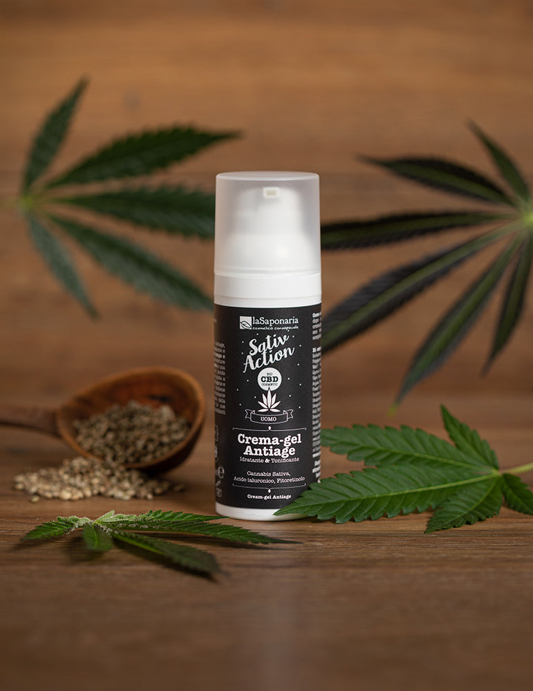 Anti-aging men's face cream-gel