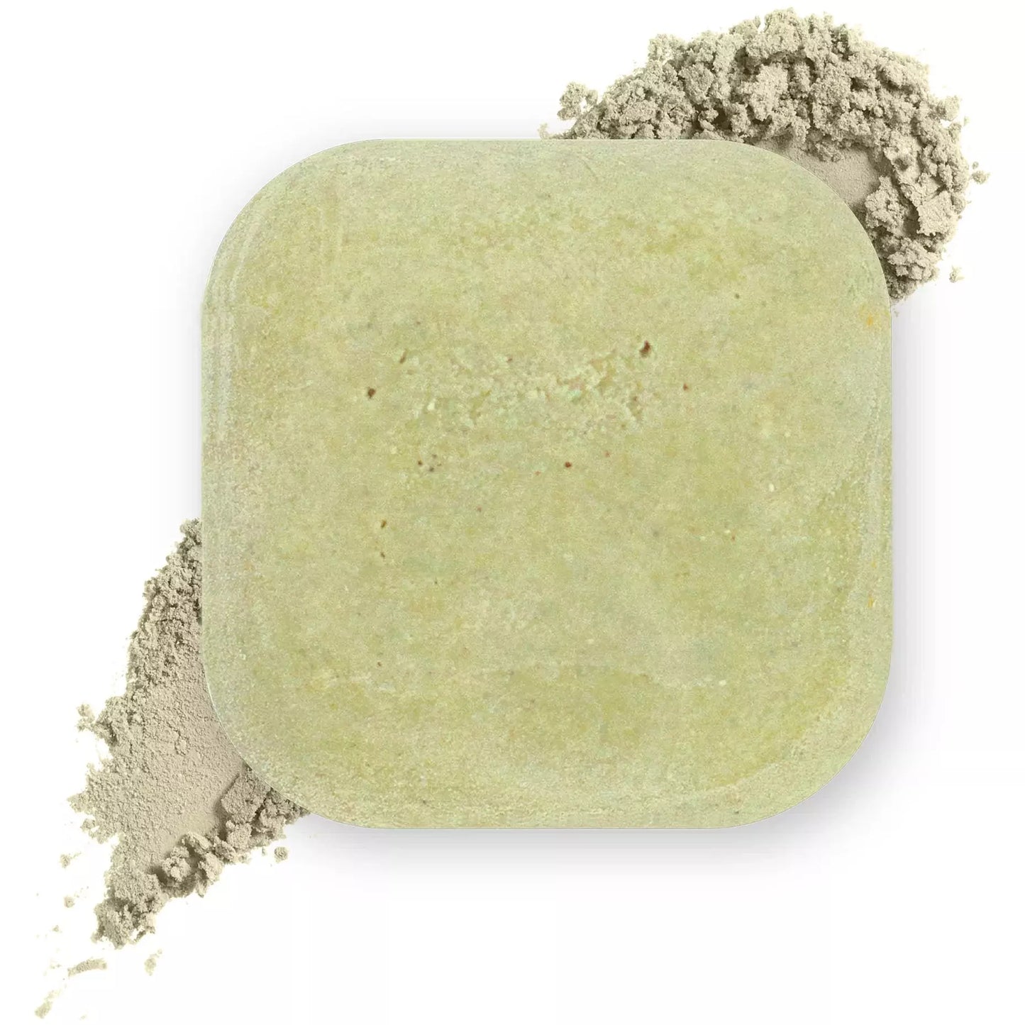 Solid face mask with purifying and refreshing green clay